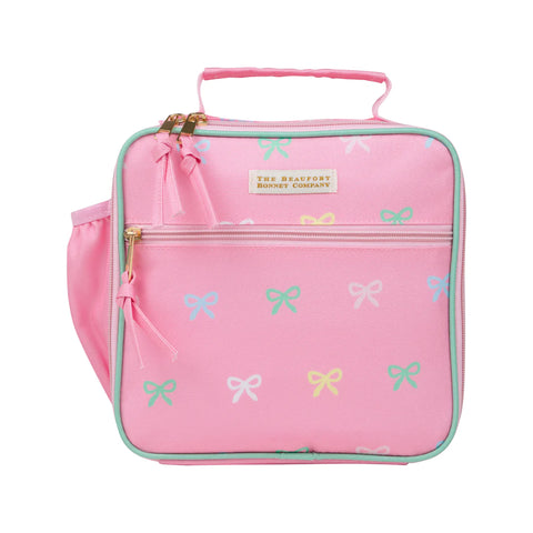 The Beaufort Bonnet Company Leighton Lunchbox- Recess Ribbons Palm Beach Pink