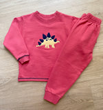 Luigi Kids Nantucket Red Dino Sweatshirt Set