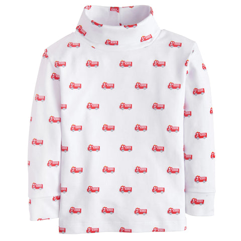 Little English Firetruck Turtleneck