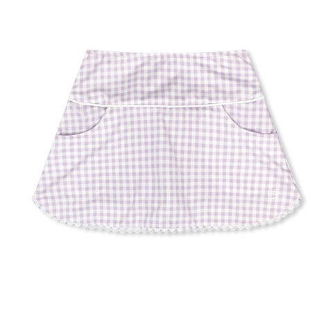 Set Fashions Petal Purple Gingham Tiffany Skort