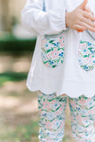 The Proper Peony Scallop Flanders Poppy Tunic Set