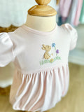 Squiggles by Charlie Pale Pink Bunny in Blooms Bubble