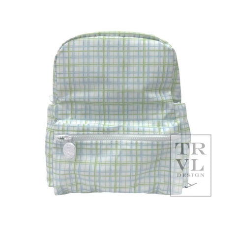 TRVL Classic Green Plaid Backpack