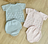 Mi Lucero Pink Dotted Diaper Set