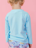 Ruffle Butts Blue Breeze Long Sleeve Rash Guard