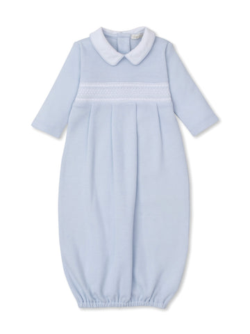 Kissy Kissy Blue Collared Smocked Gown