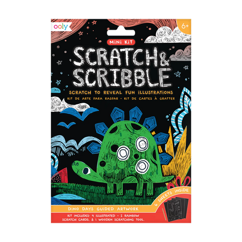 Ooly Mini Scratch & Scribble Art Kit: Dino Days