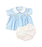 Percy & Tyne Smocked ABC Boys Bloomer Set