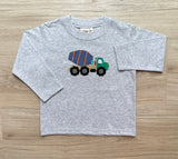 Luigi Kids Heather Gray Cement Mixer Long Sleeve Tee
