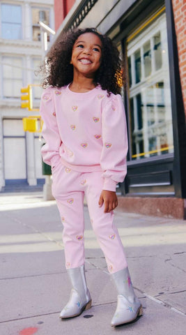 Lola & The Boys Embroidered Heart Set
