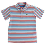 J. Bailey Red, White, & Blue Stripe Performance Polo