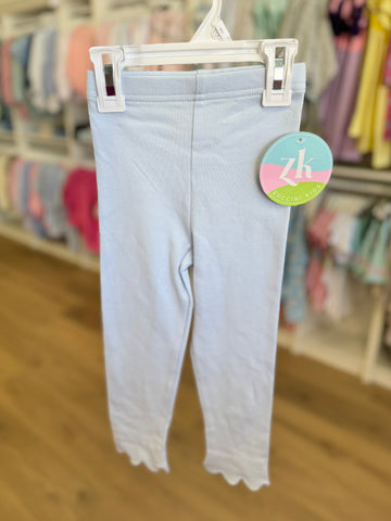 Zuccini Kids Light Blue Scallop Leggings