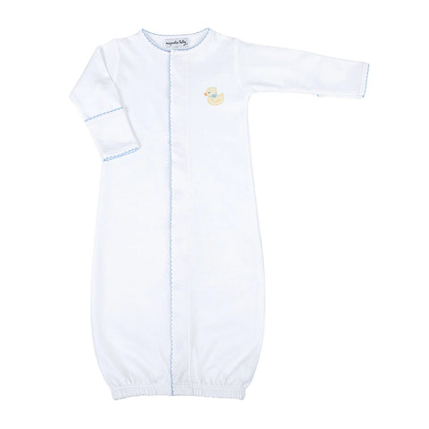 Magnolia Baby Precious Ducklings Boys Embroidered Converter Gown