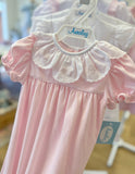 Auraluz Pink Knit Bow Saque
