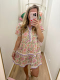 Cream & Lavender Floral Dress