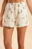 Mallard Print Relaxed Shorts