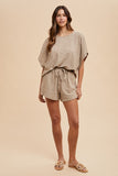 Textured Taupe Short Set