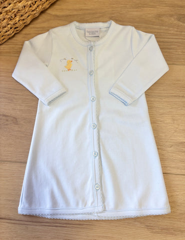 Squiggles by Charlie Pale Blue Ducks & Bees Day Gown