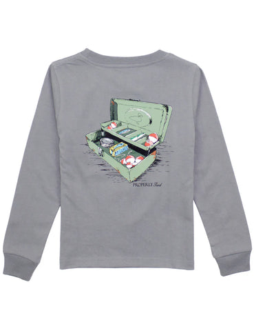 Properly Tied Grey Tackle Box Long Sleeve Tee