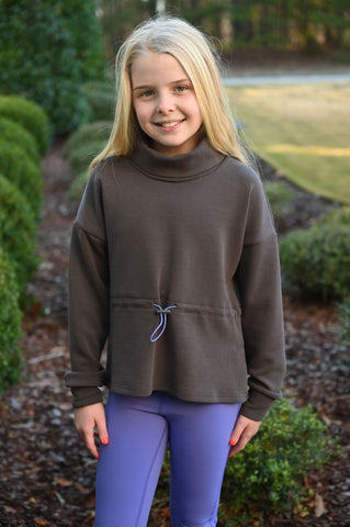 Pleat Collection Cocoa/Electric Purple Cozy Nell Top