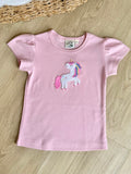 Luigi Kids Light Pink Unicorn Top