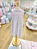 Kissy Kissy Pastel Gardens Smocked Dress