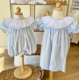 Anvy Kids Blue Lace Collar Girls Bubble