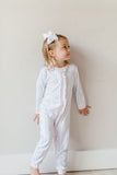 James & Lottie Floral Pastel Stripe Lottie Zip Pajama