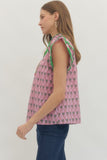 Pink & Green Brook Top