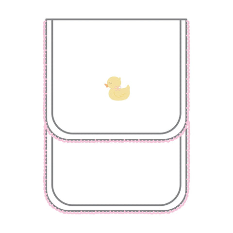 Magnolia Baby Precious Ducklings Girls Embroidered Burp Cloth