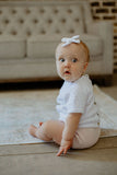 Mi Lucero White & Pink Dot Diaper Set