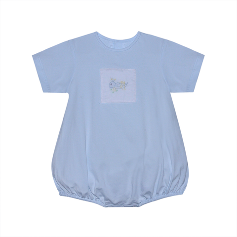 Baby Sen Blue Knit Cricket Bubble