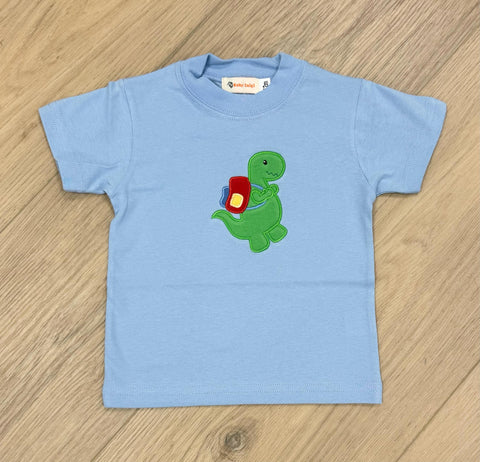Luigi Kids Sky Blue Backpack Dino T Shirt