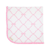 The Beaufort Bonnet Company Pier Party Pink Belle Meade Bow Baby Buggy Blanket