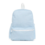 TRVL Mist Blue Gingham Backpack