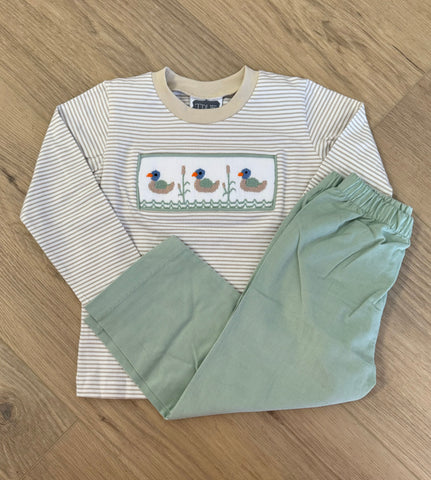 True Duck Smocked Pant Set