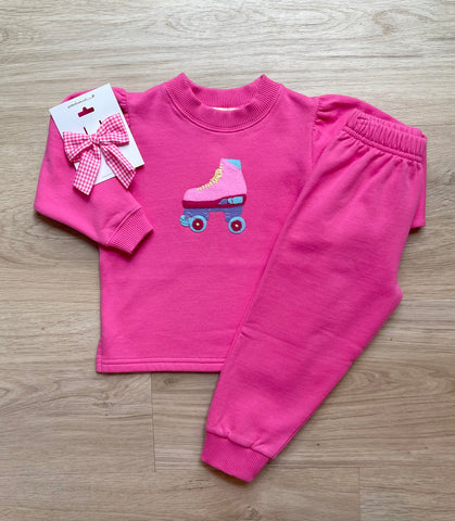 Luigi Kids Hot Pink Roller Skate Sweatsuit