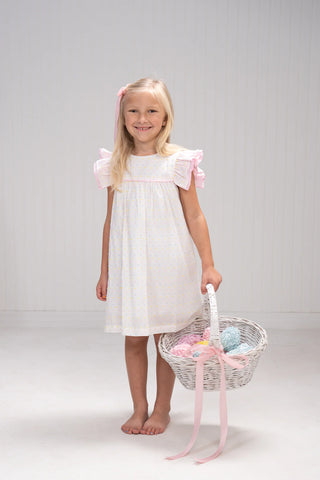 The Oaks Apparel Pastel Swiss Dot Dress