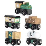 Le Toy Van Great Green Train with Carriage