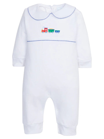 Little English Embroidered Train Playsuit