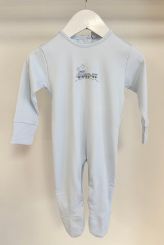 Squiggles by Charlie Pale Blue Train Footie
