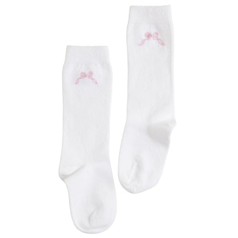 Little English Pink Bow Knee Socks