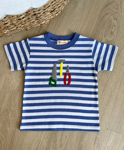 Luigi Kids Dark Chambray Tools Trio Tee