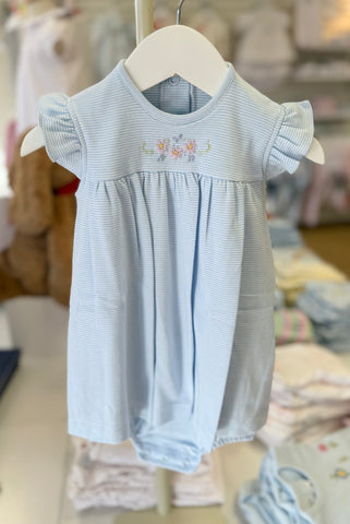 Squiggles by Charlie Blue Mini Stripe Lazy Daisy Apron Bubble