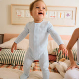 Magnetic Me Love Lines Blue Pointelle Footie