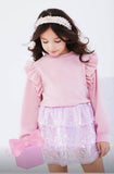 Lola & The Boys Pink Shimmer Sequin Skirt