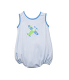 Zuccini Kids Blue Stripe Knit Airplane Sleeveless Bubble