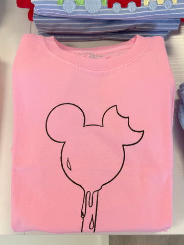 Mustard & Ketchup Kids Light Pink Ears Ice Cream Tee