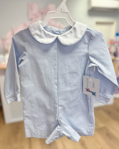 Anvy Kids Blue Check Short Jon Jon