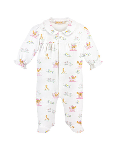 Baby Club Chic Pink Noah's Ark Printed Footie